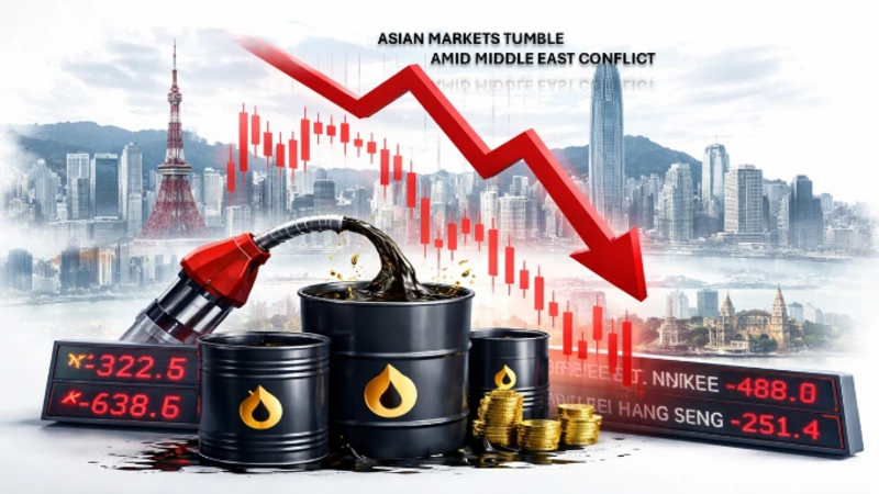 Asian Stock Markets Tumble as Middle East Conflict Sends Oil Above $100: Nikkei, Nifty, Hang Seng Weekly Market Analysis